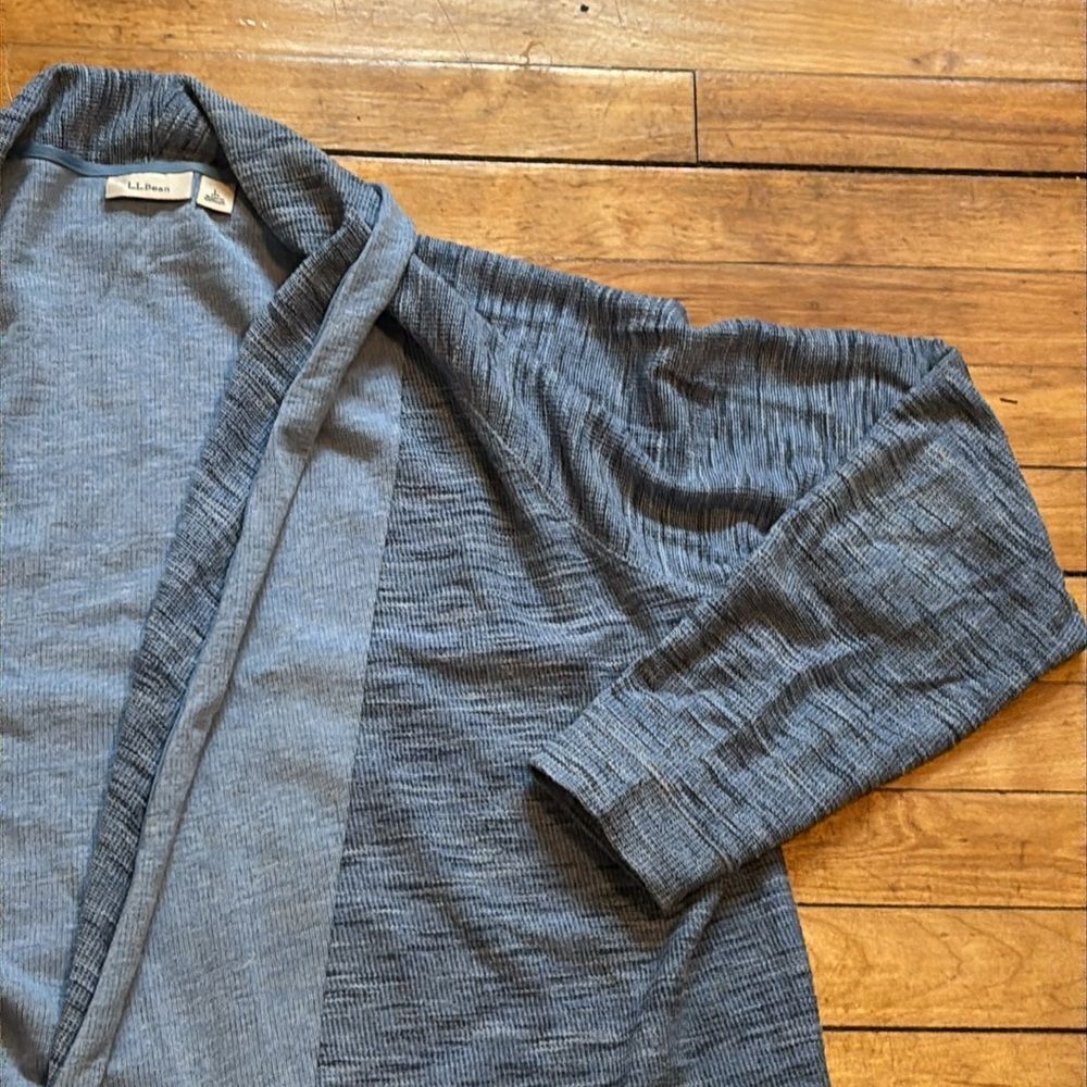 LL Bean Blue Knit Cardigan (Size Large) - Picture 2 of 6